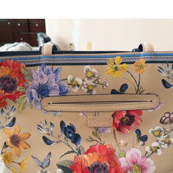 Brighton Handbags - Brighton Floral Tote - Cream with Multicolor Flowers